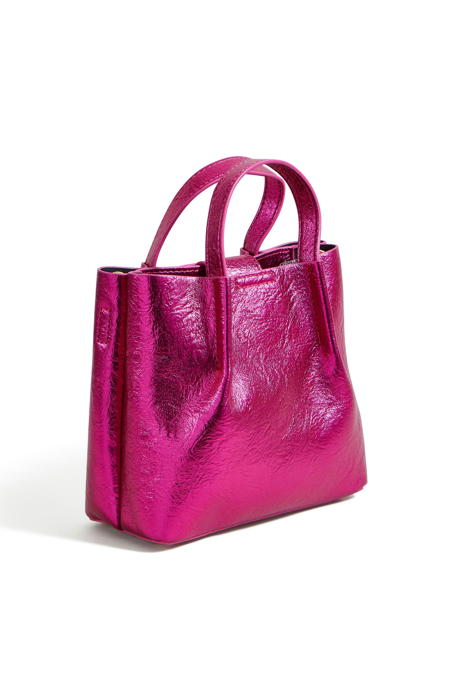 Yumi Pink Metallic Small Tote Bag ACC BAGS Yumi