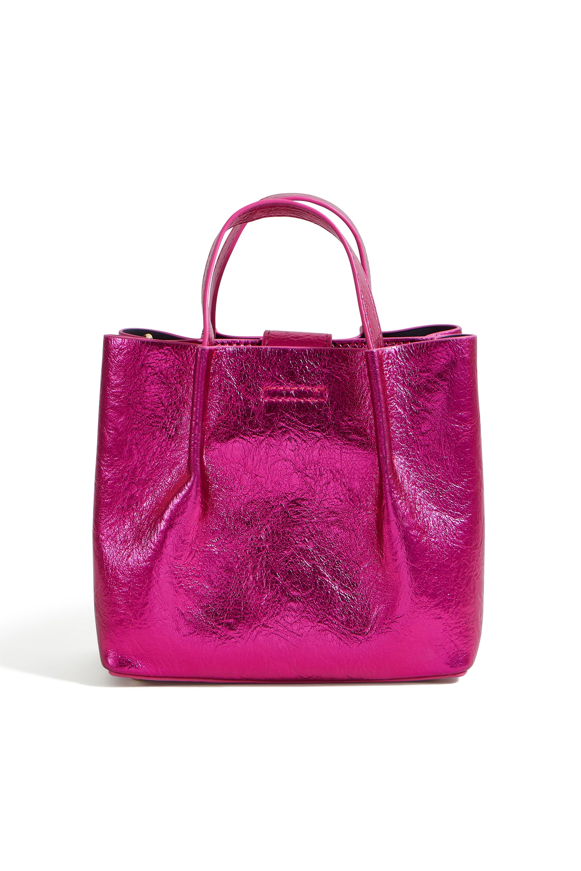 Yumi Pink Metallic Small Tote Bag ACC BAGS Yumi