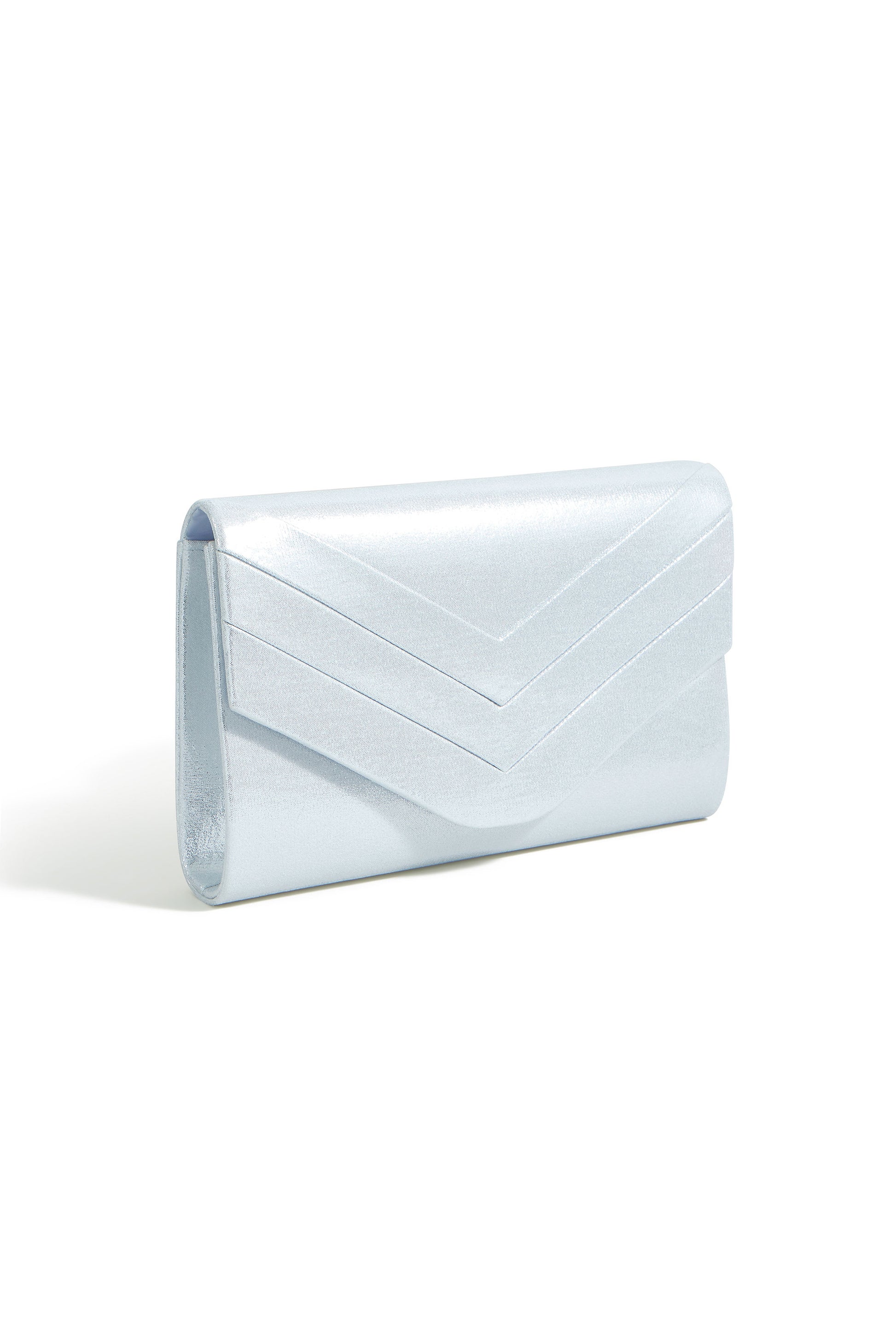 Yumi Silver Shimmer Envelope Clutch Bag ACC BAGS Yumi