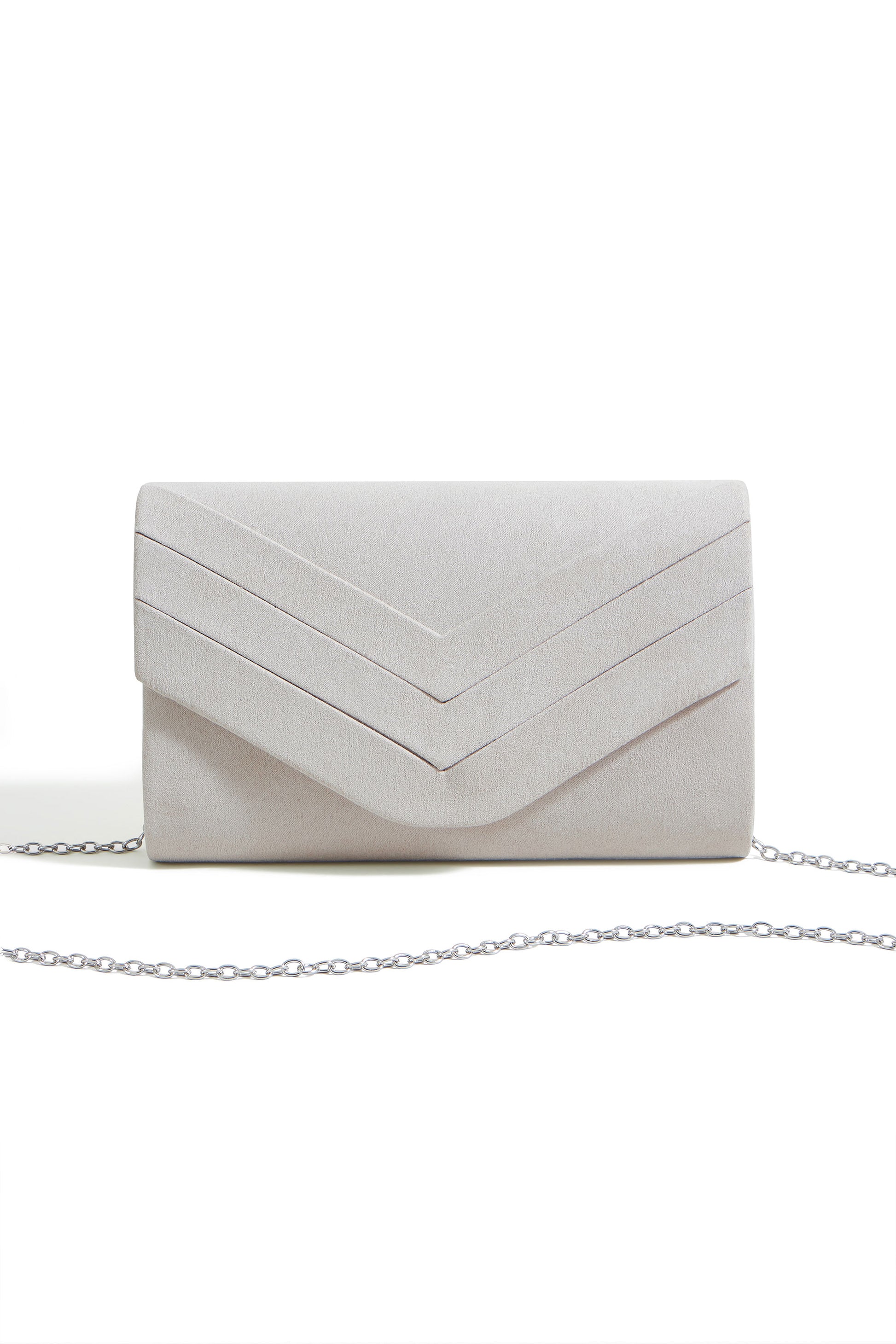 Yumi Ivory Shimmer Envelope Clutch Bag ACC BAGS Yumi