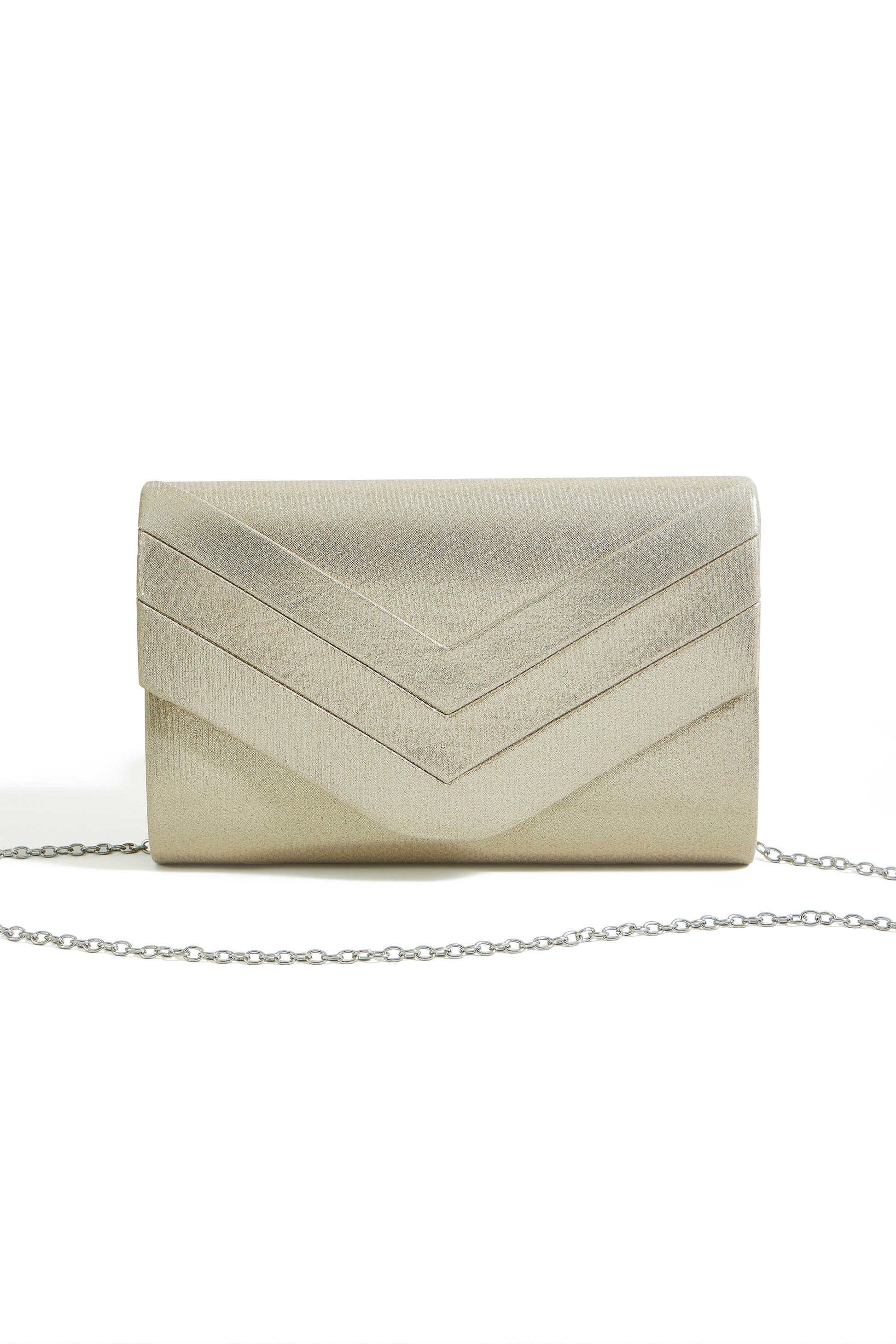 Yumi Gold Shimmer Envelope Clutch Bag ACC BAGS Yumi