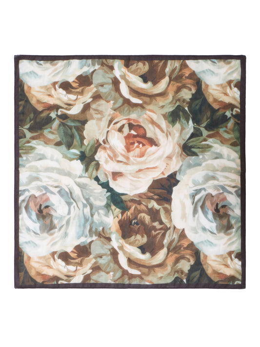 Yumi Brown Viscose Autumnal Floral Scarf ACC SCARF Yumi