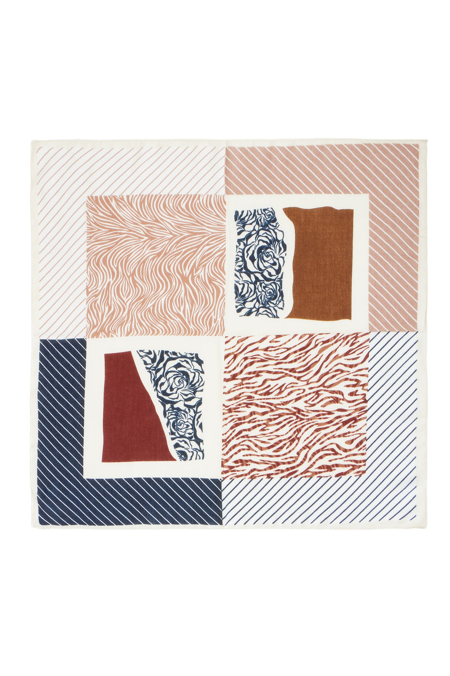 Yumi Multicolour Viscose Stripe Pattern Scarf ACC SCARF Yumi