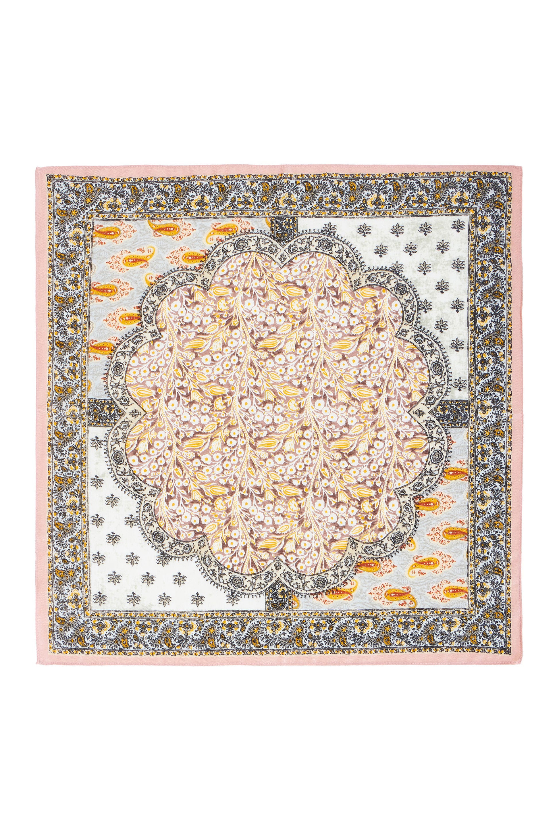 Yumi Multicolour Paisley Viscose Placement Scarf ACC SCARF Yumi