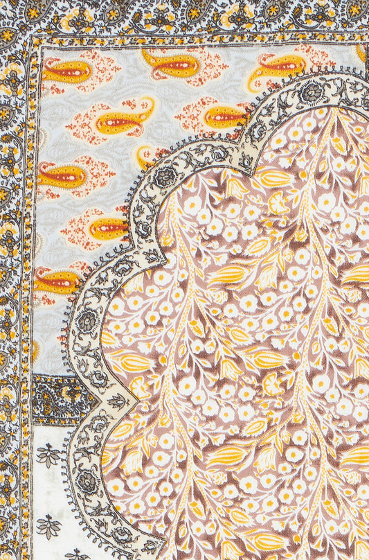 Yumi Multicolour Paisley Viscose Placement Scarf ACC SCARF Yumi