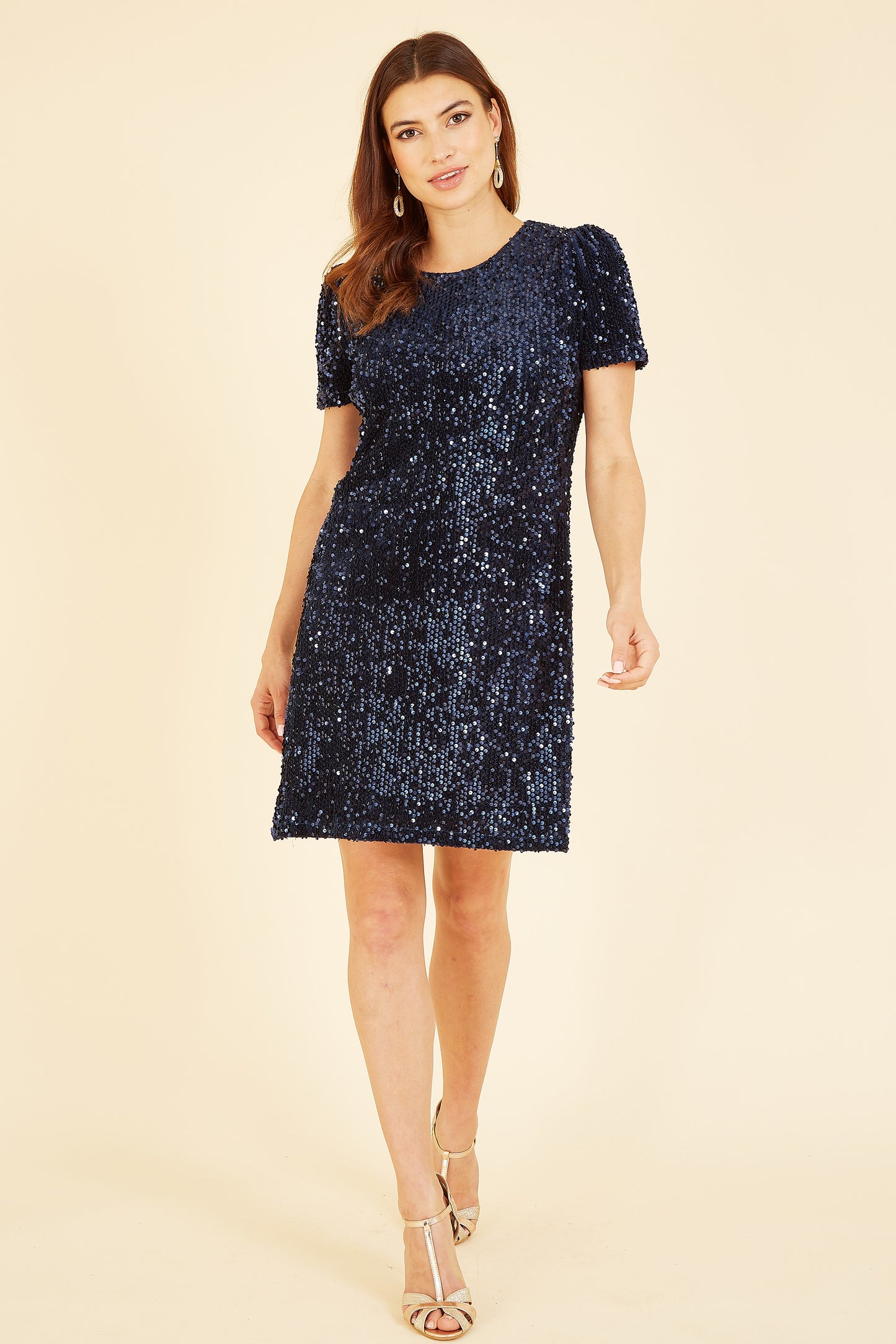 Yumi Navy Sequin Tunic Dress Dress Party Yumi