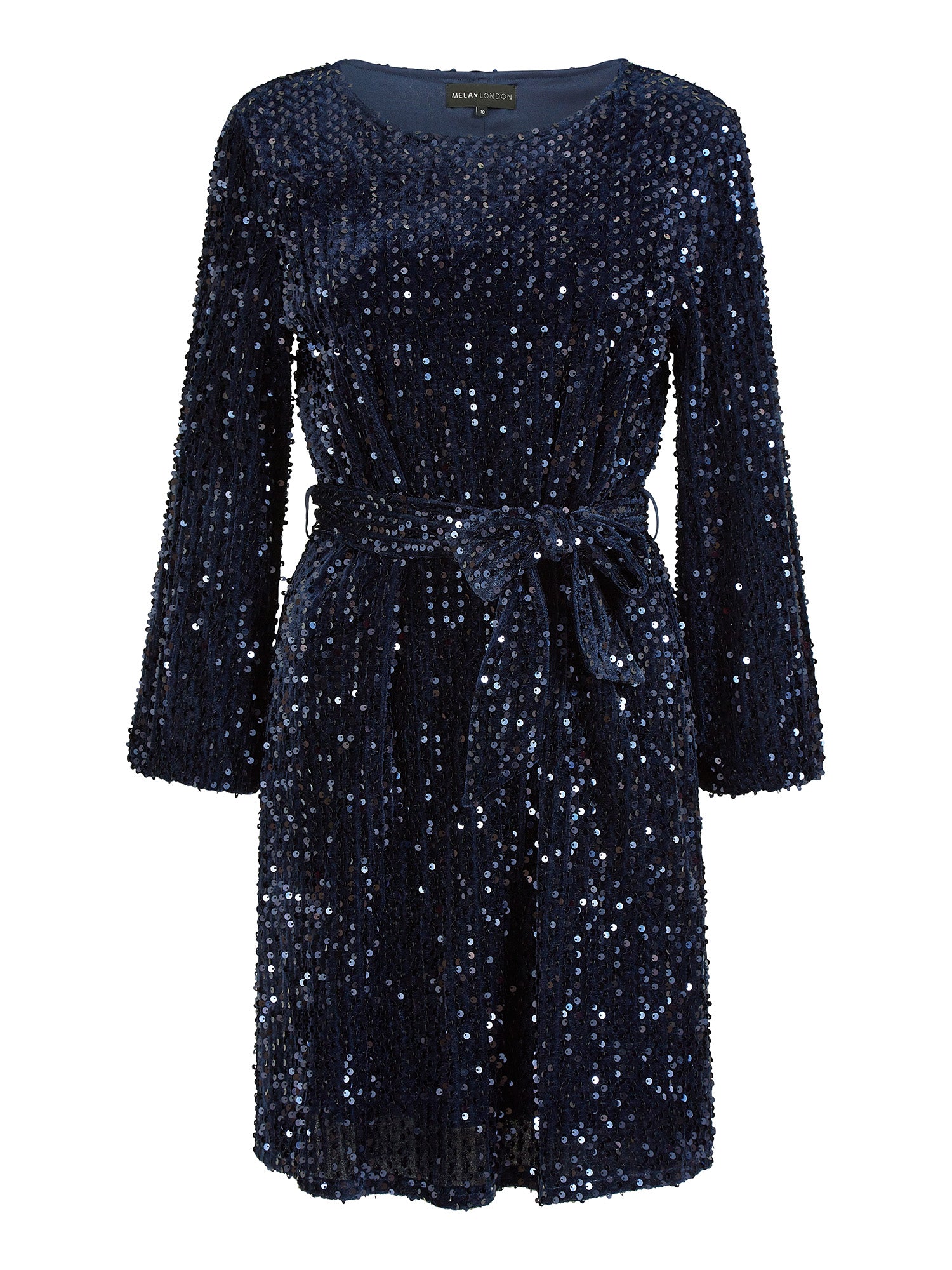 Mela Navy Sequin Smock Dress | Mela Yumi Mela Navy Sequin Smock Dress | Mela Yumi