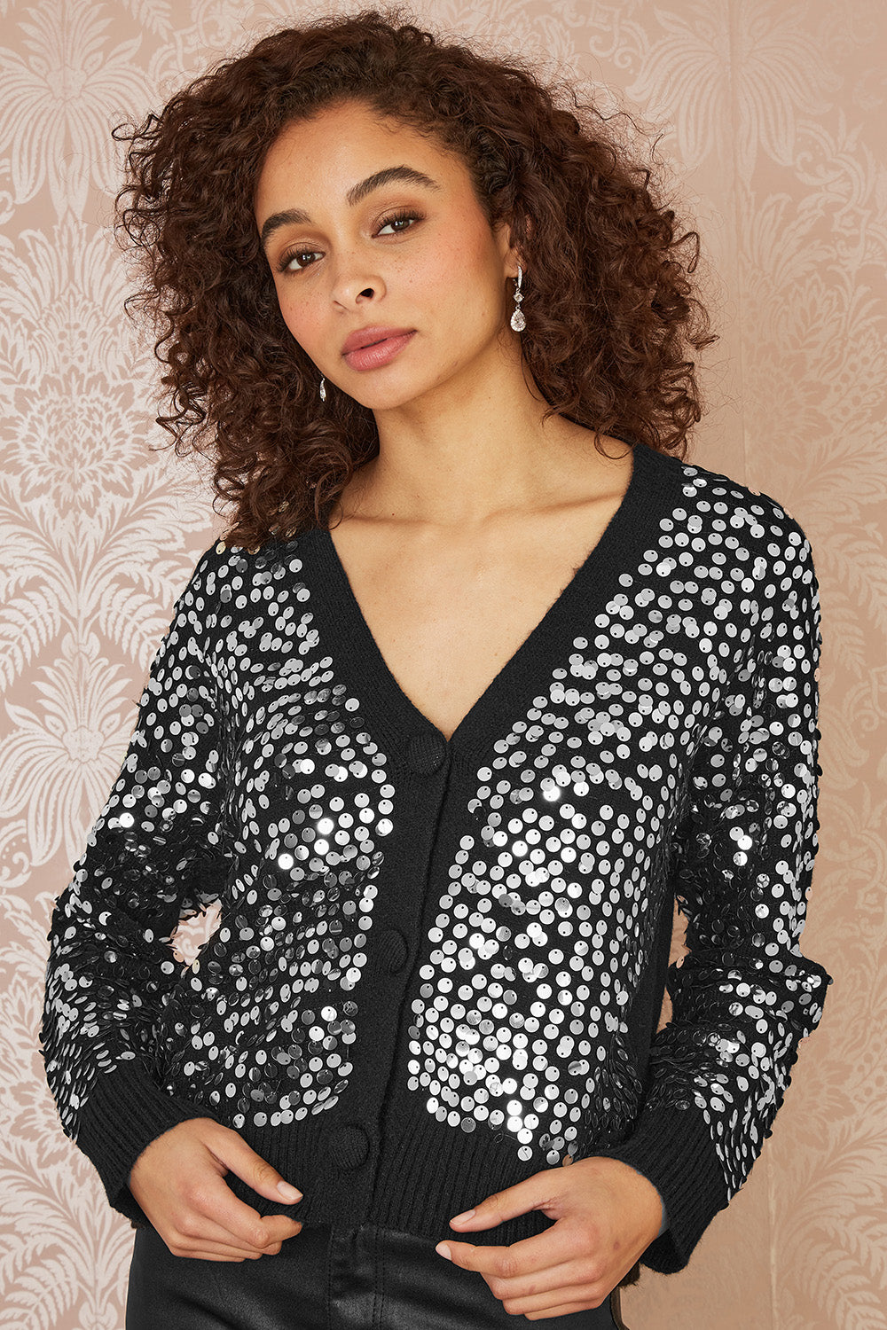 Sequin Knitted Cardigan