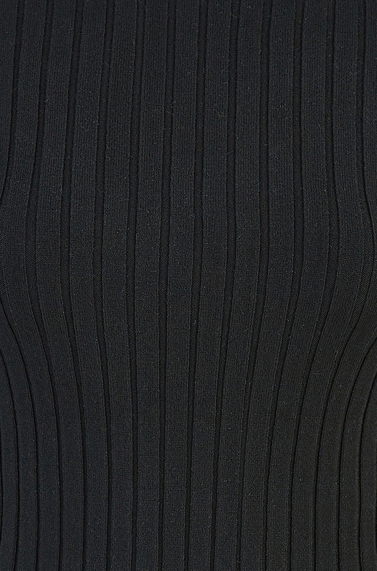 Yumi Black Ribbed Knit Roll Neck Jumper Knit Jumper Yumi