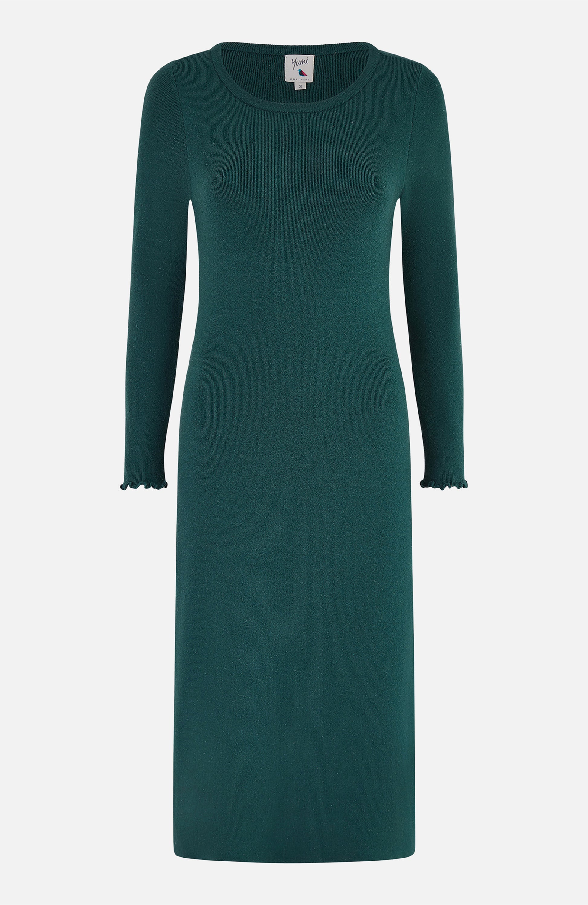 Yumi Green Sparkle Knit Midi Jumper Dress | Yumi Yumi Green Sparkle Knit Midi Jumper Dress | Yumi