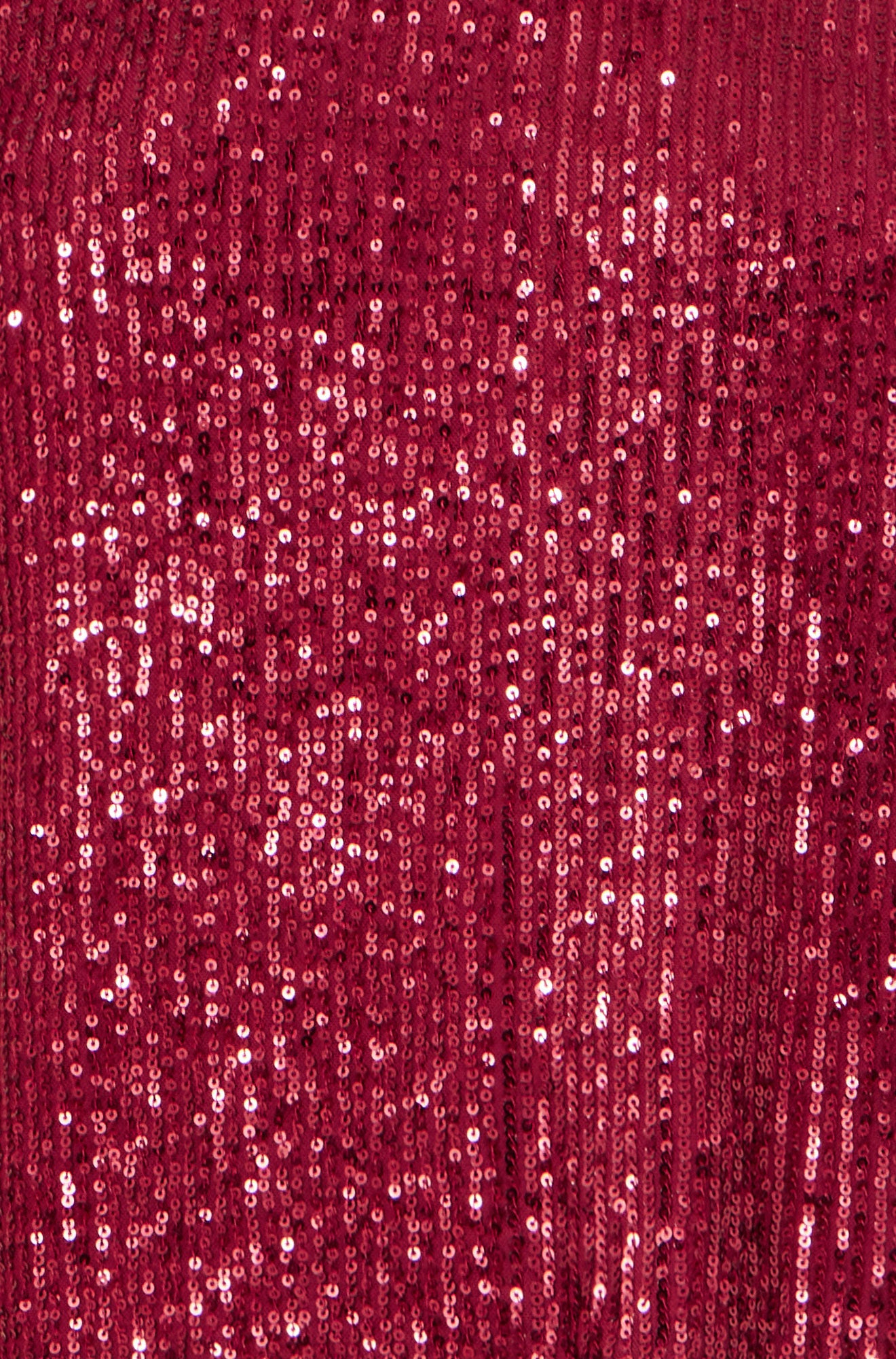 Yumi Burgundy Sequin Top With Sheer Sleeves And Cut Out Back Top Yumi