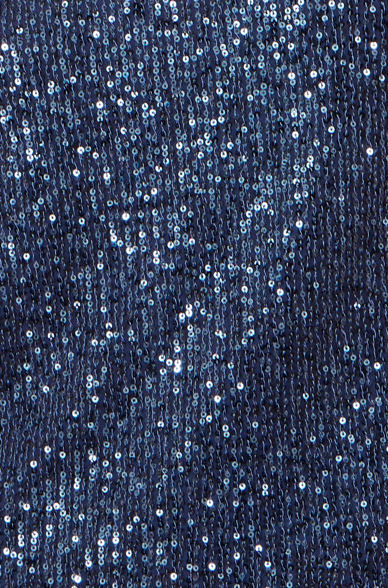 Yumi Navy Sequin Top With Sheer Sleeves And Cut Out Back Top Yumi