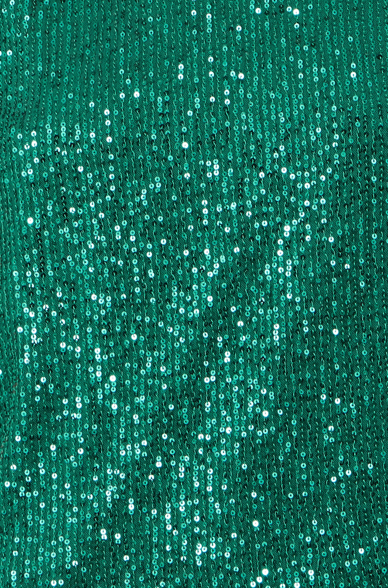 Yumi Green Sequin Top With Sheer Sleeves And Cut Out Back Top Yumi