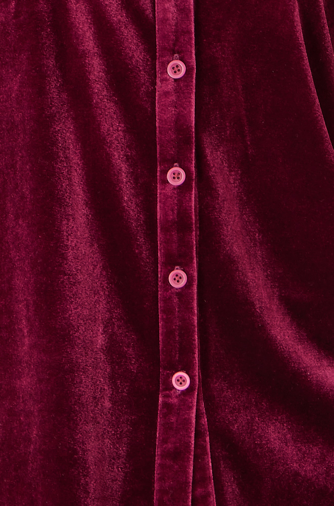 Yumi Burgundy Velvet Relaxed Fit Shirt Top Yumi