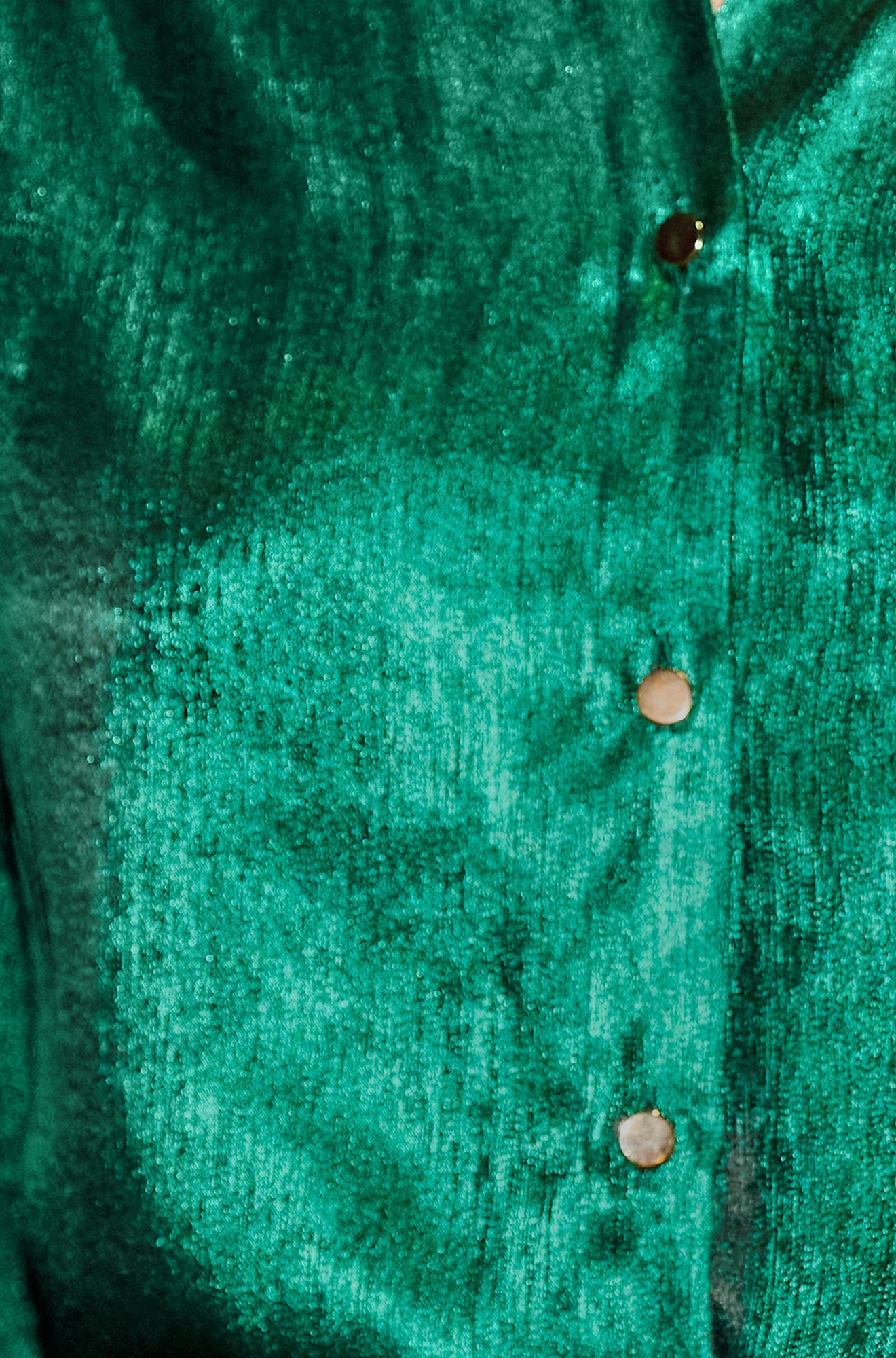 Yumi Green Metallic Relaxed Balloon Sleeve Shirt SHIRT Yumi