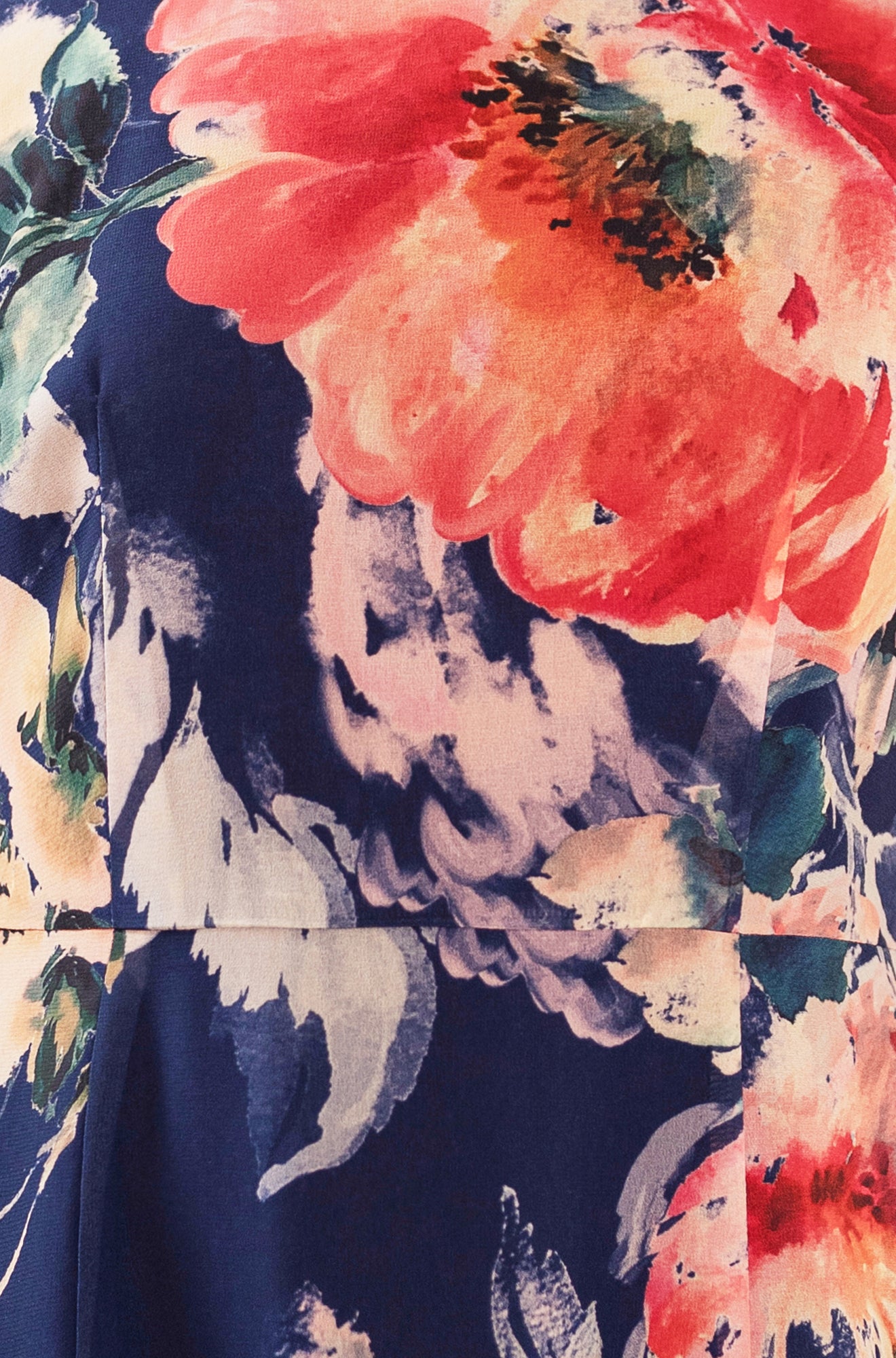 Yumi Navy Flower Halter Neck Maxi Dress Dress Occasion Yumi