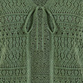 Yumi Green Crochet Tie Front Cardigan KNIT Cardi Yumi