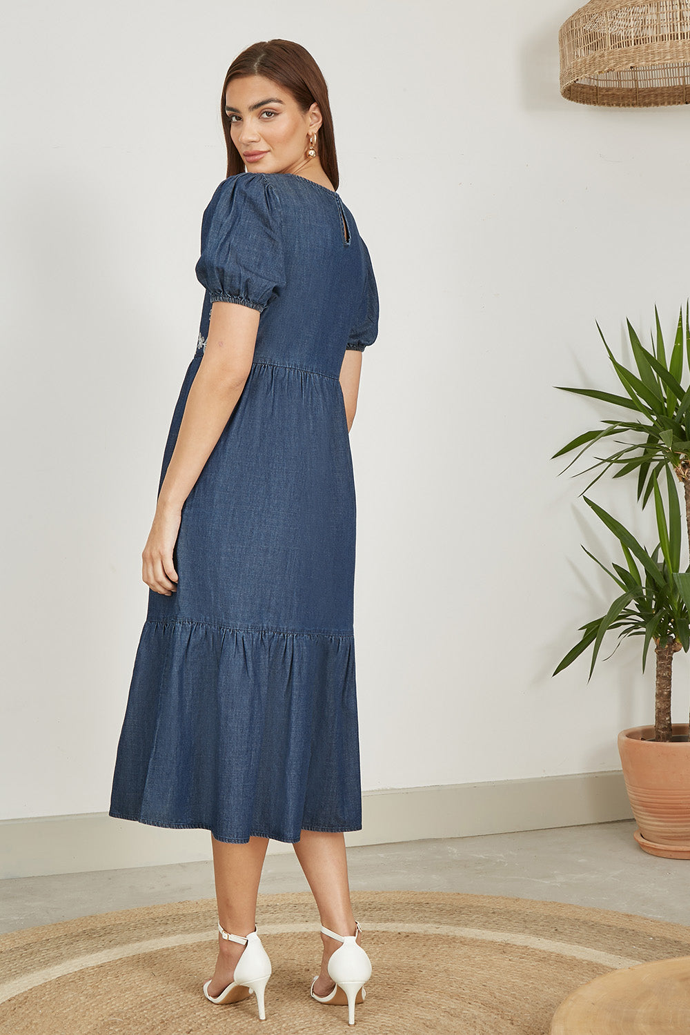 green ribbed midi dress Green Ribbed Midi Dress