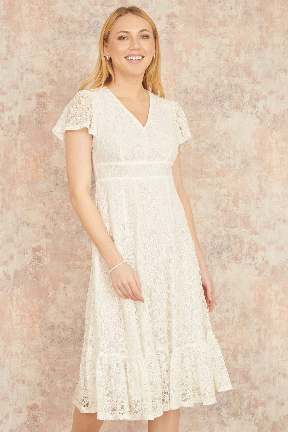 simkhai jazz pintuck midi dress Buttercream Jazz Pintuck Midi Dress SIMKHAI Buttercream / L