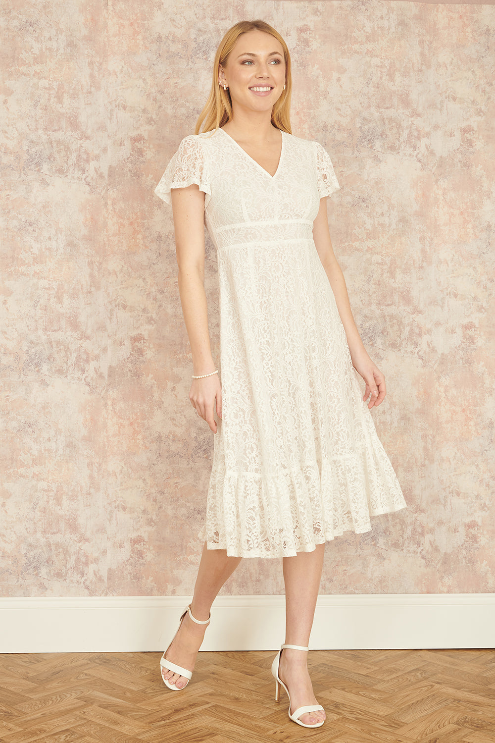 long white skater dress boohoo Women's Structured Skater Maxi Dress in Cream | Size: 4