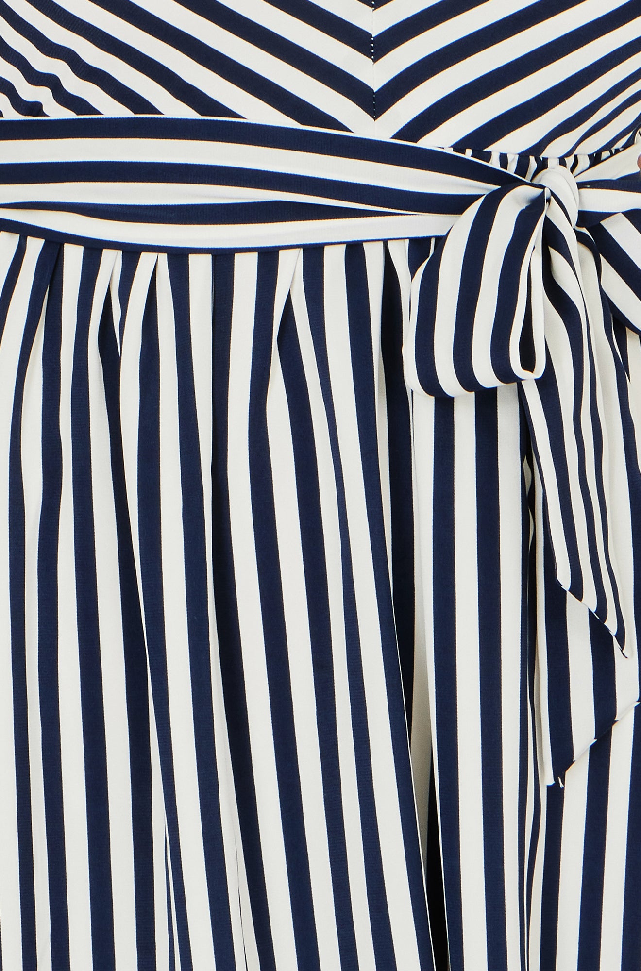Yumi Navy Stripe Midi Sun Dress Beachwear Yumi