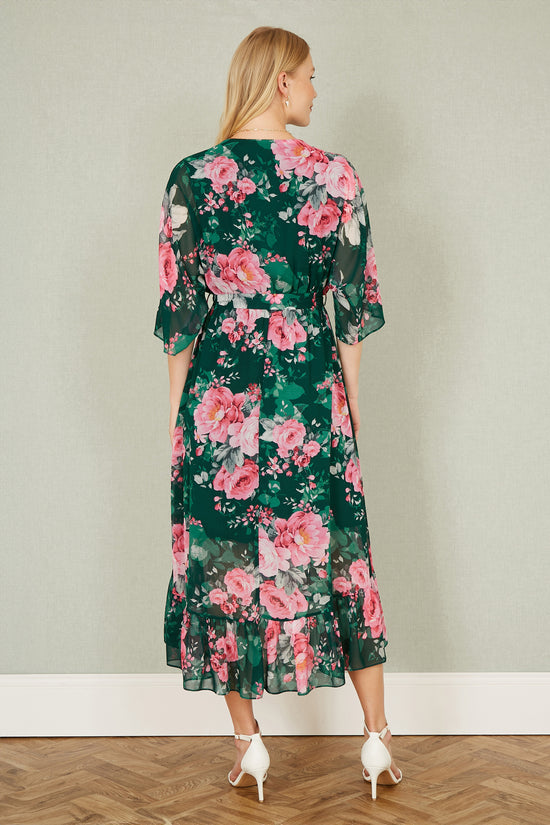 Vivo Samira Wide Kimono - Green / Dark Green Print main image 0