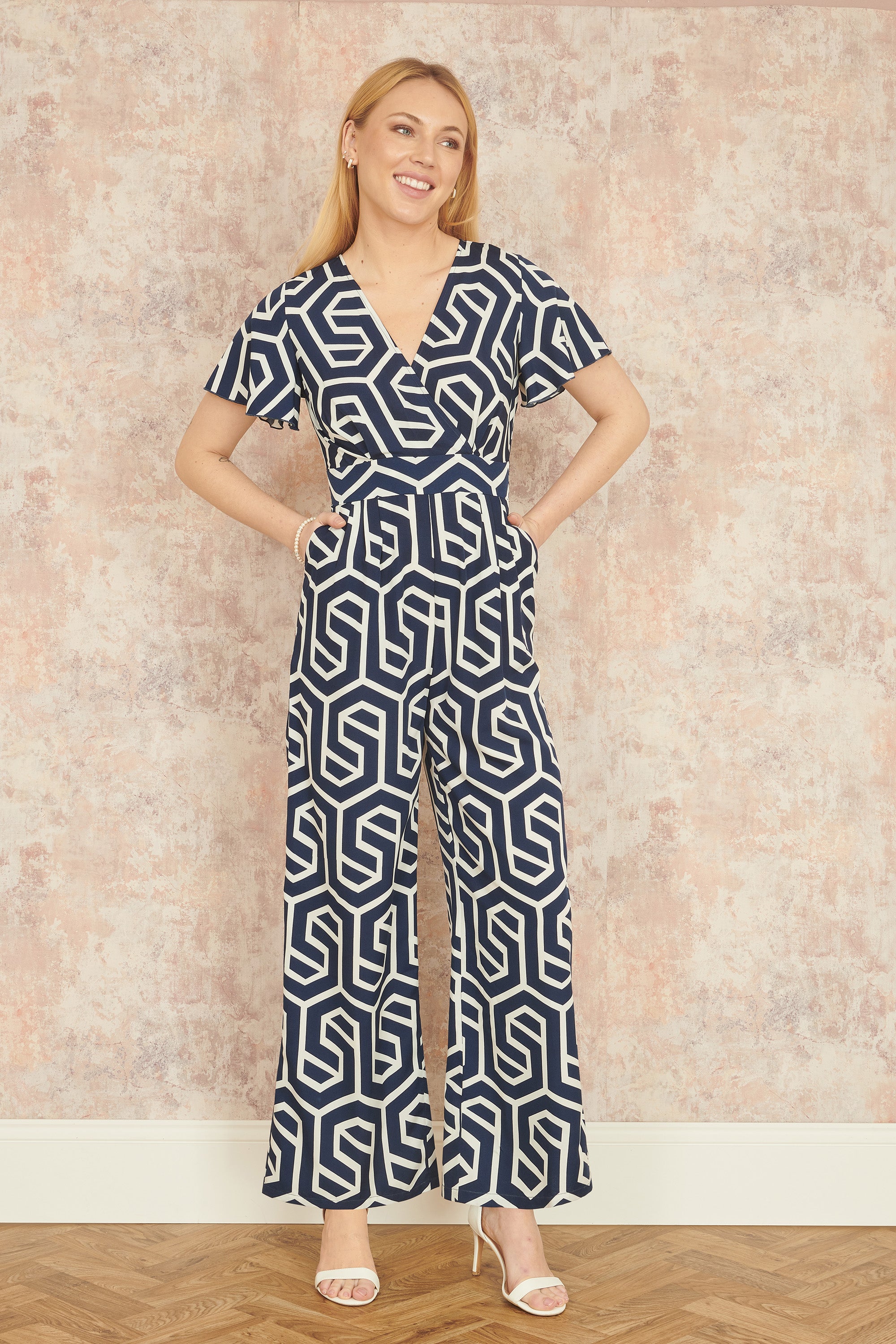 Oversize Geo Print Jumpsuit