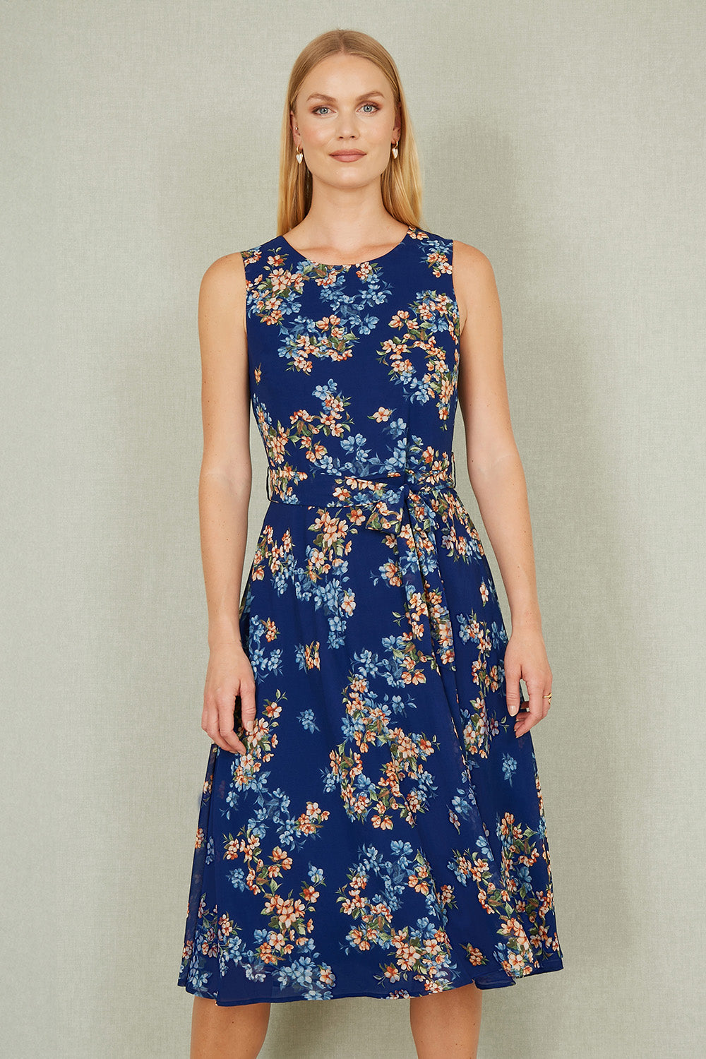 Floral Skater Sleeveless Dress