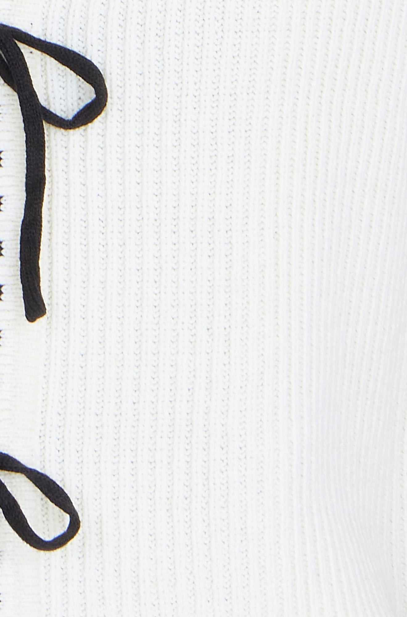 Yumi Ivory Knitted Waistcoat With Bow Trims Knit Top Yumi