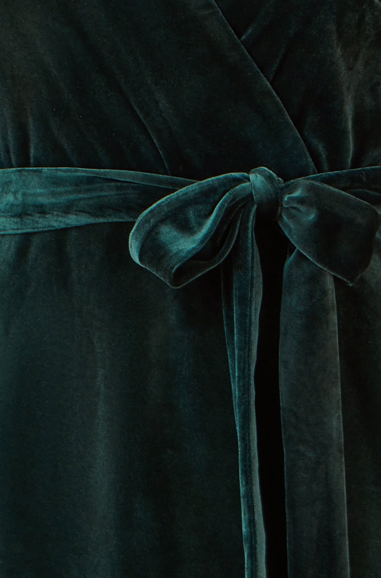 Yumi Green Velvet Wrap Midi Dress With Contrast Hemline Dress Party Yumi