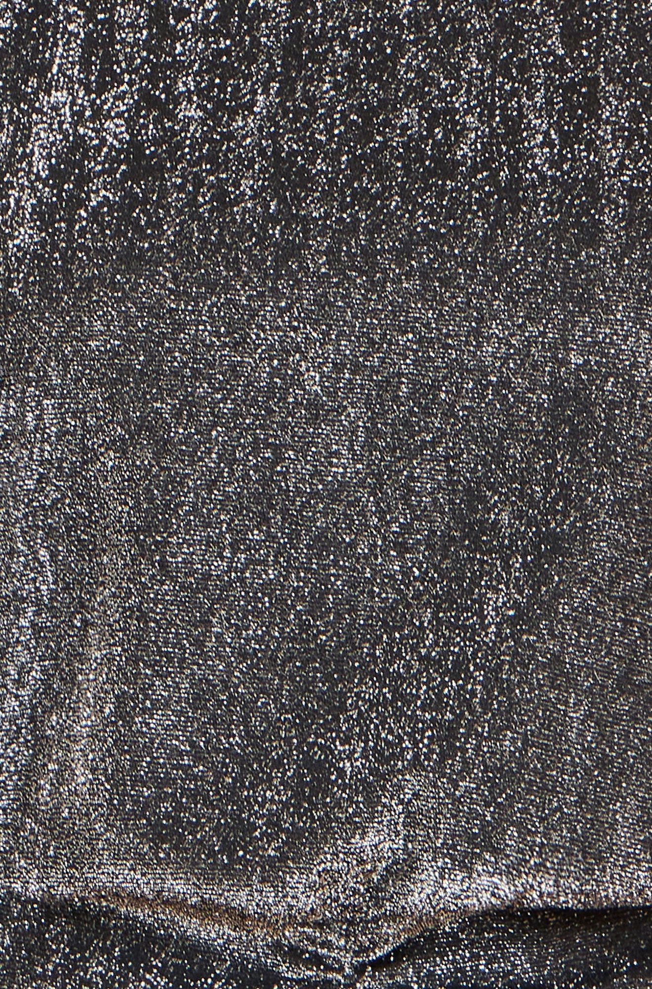 Yumi Black Metallic Stretch Ruched Hem Top Top Yumi