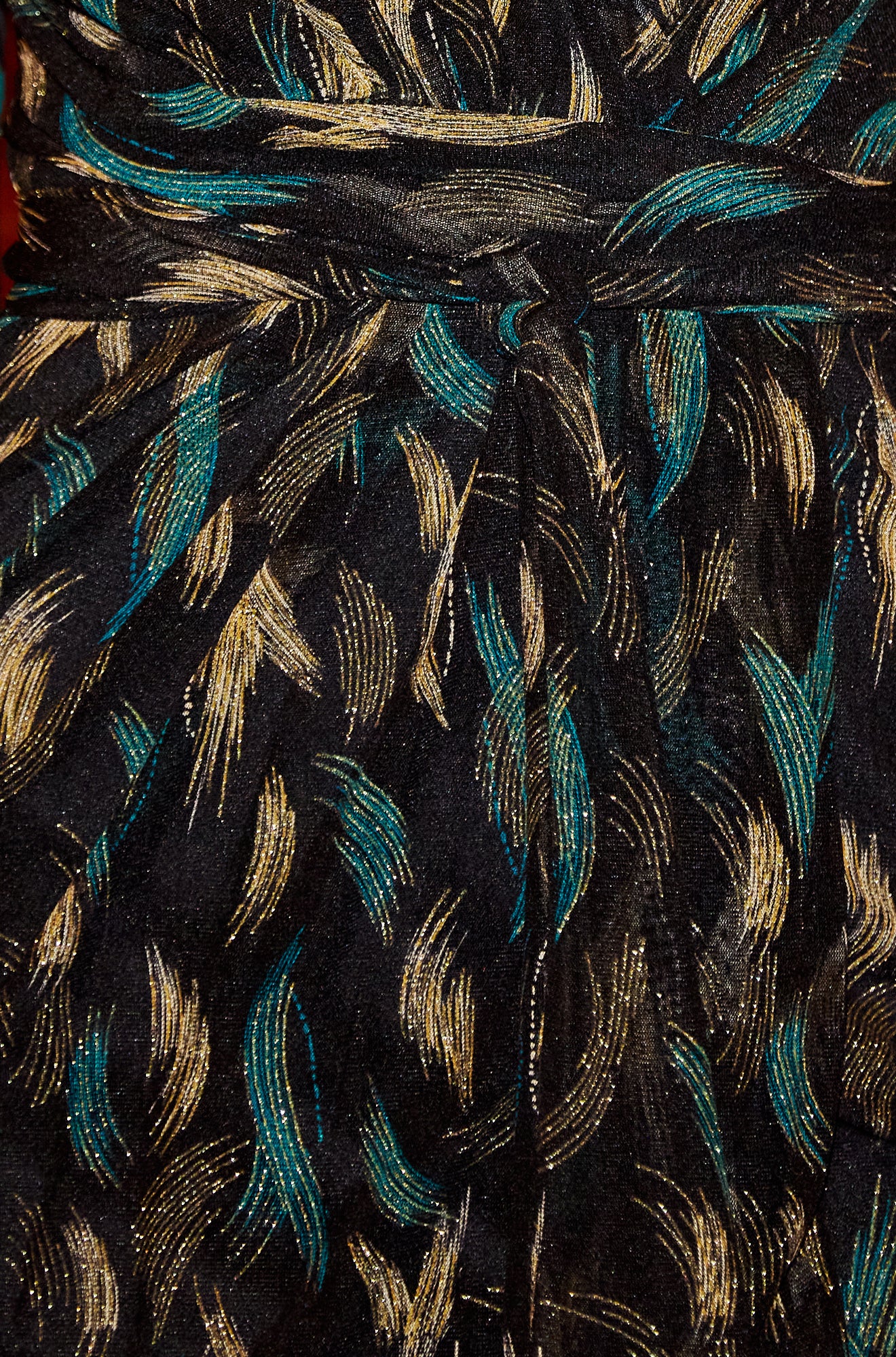 Yumi Black Metallic Sparkle Mesh Wrap Midi Dress Dress Party Yumi