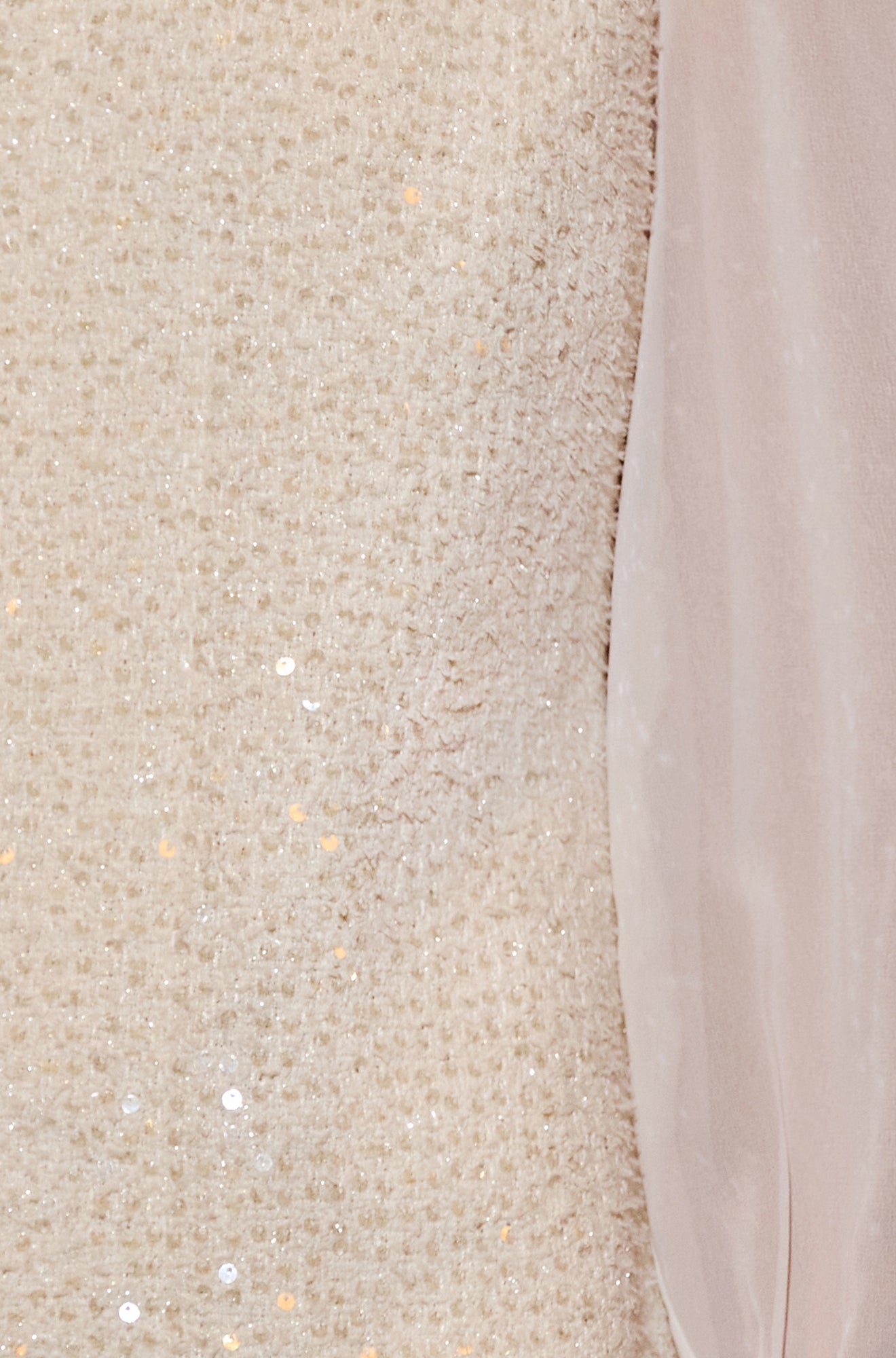 Yumi White Sequin Tunic With Tie Back And Sheer Sleeves Dress Party Yumi