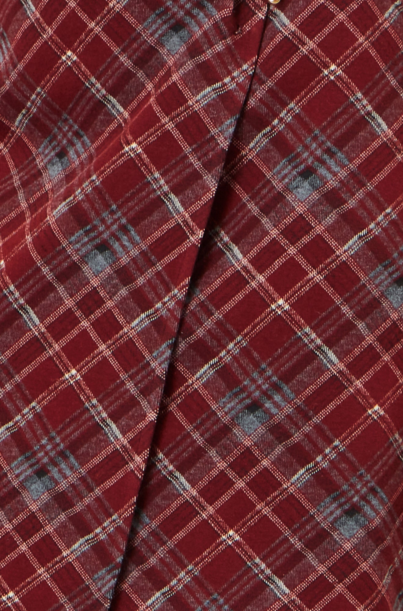 Yumi Burgundy Check Wrap Mini Skirt Skirts Yumi