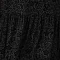 Yumi Black Floral Velour Velvet Twist Waist Midi Dress Dress Party Yumi