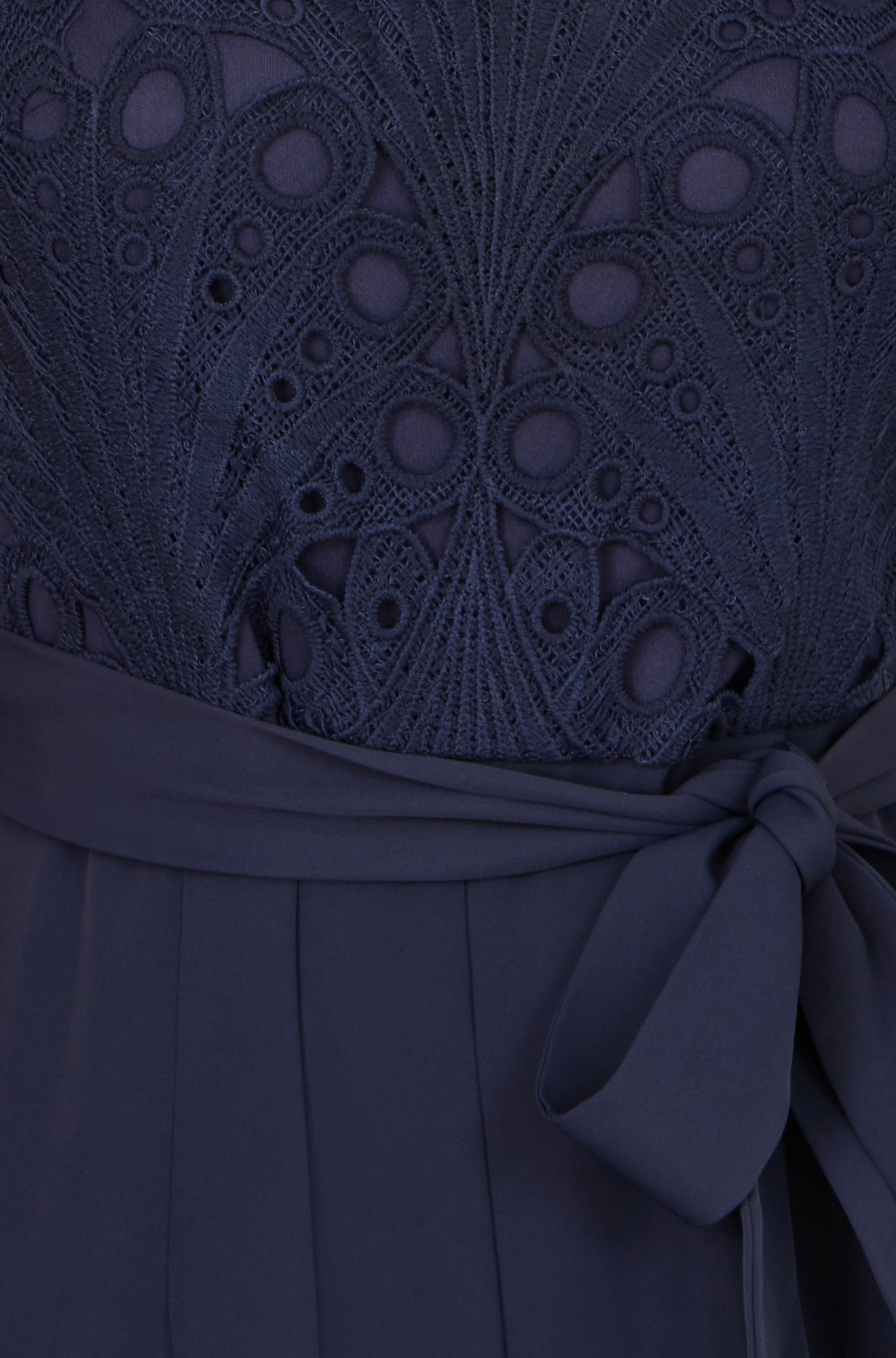 Yumi Navy Lace Sleeveless Jumpsuit JUMPSUIT Yumi