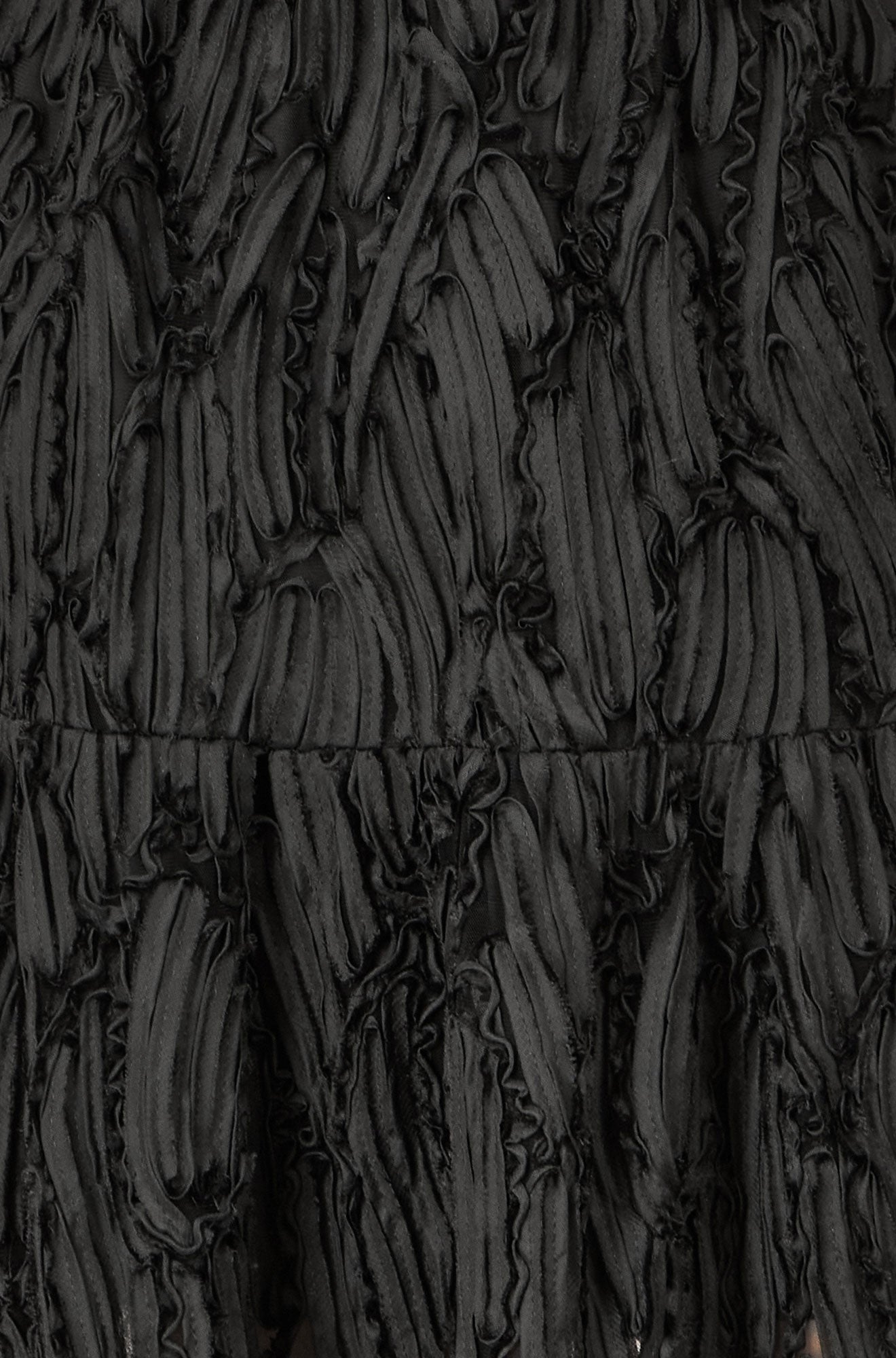 Yumi Black Mesh Applique Sequin Midi Skirt Skirts Yumi