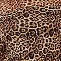 Yumi Brown Leopard Print Mesh Stretch Fitted Top Tops Yumi