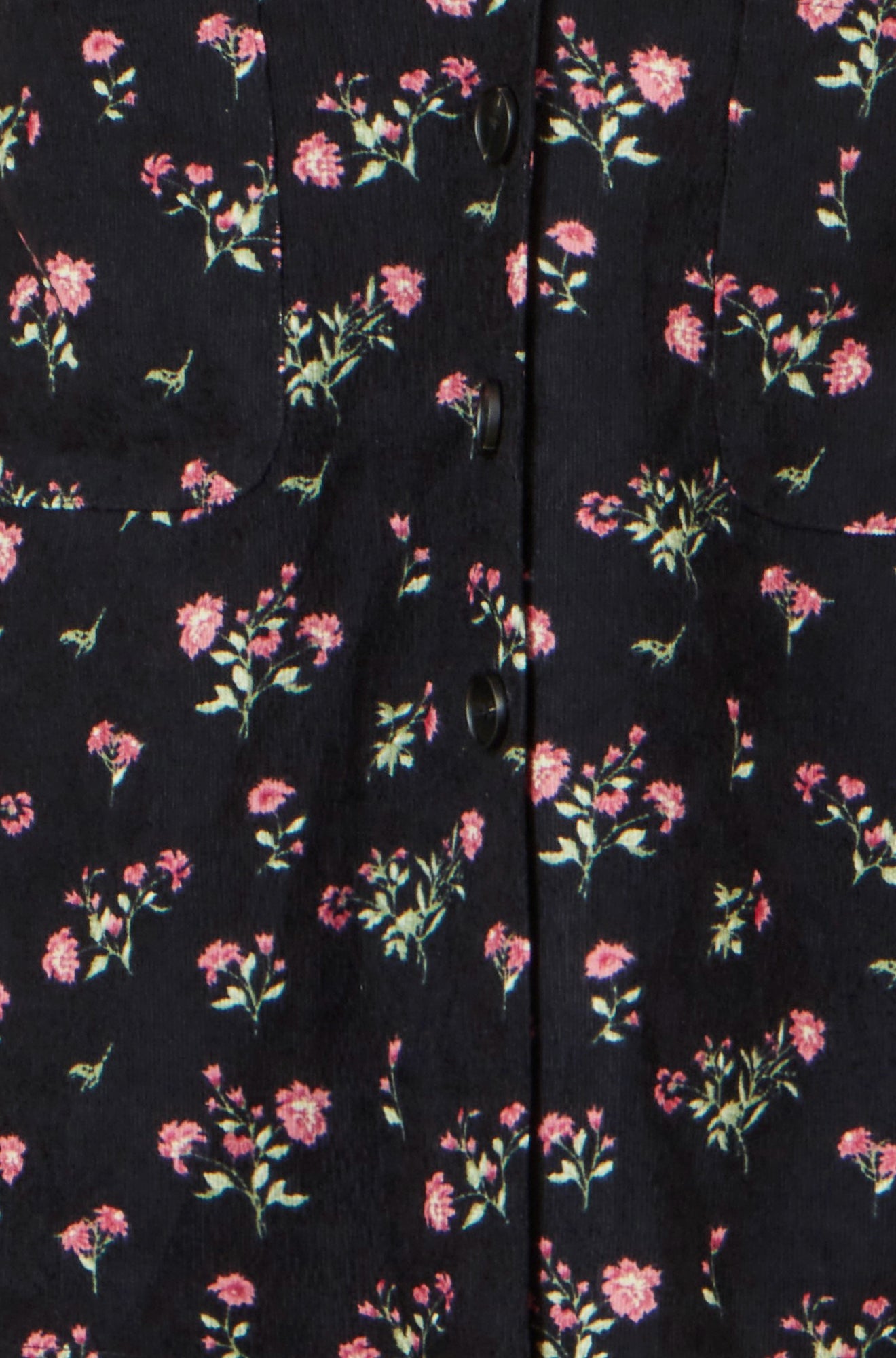 Yumi Black Floral Print Pinafore Dress With Button Up Dress Casual Yumi