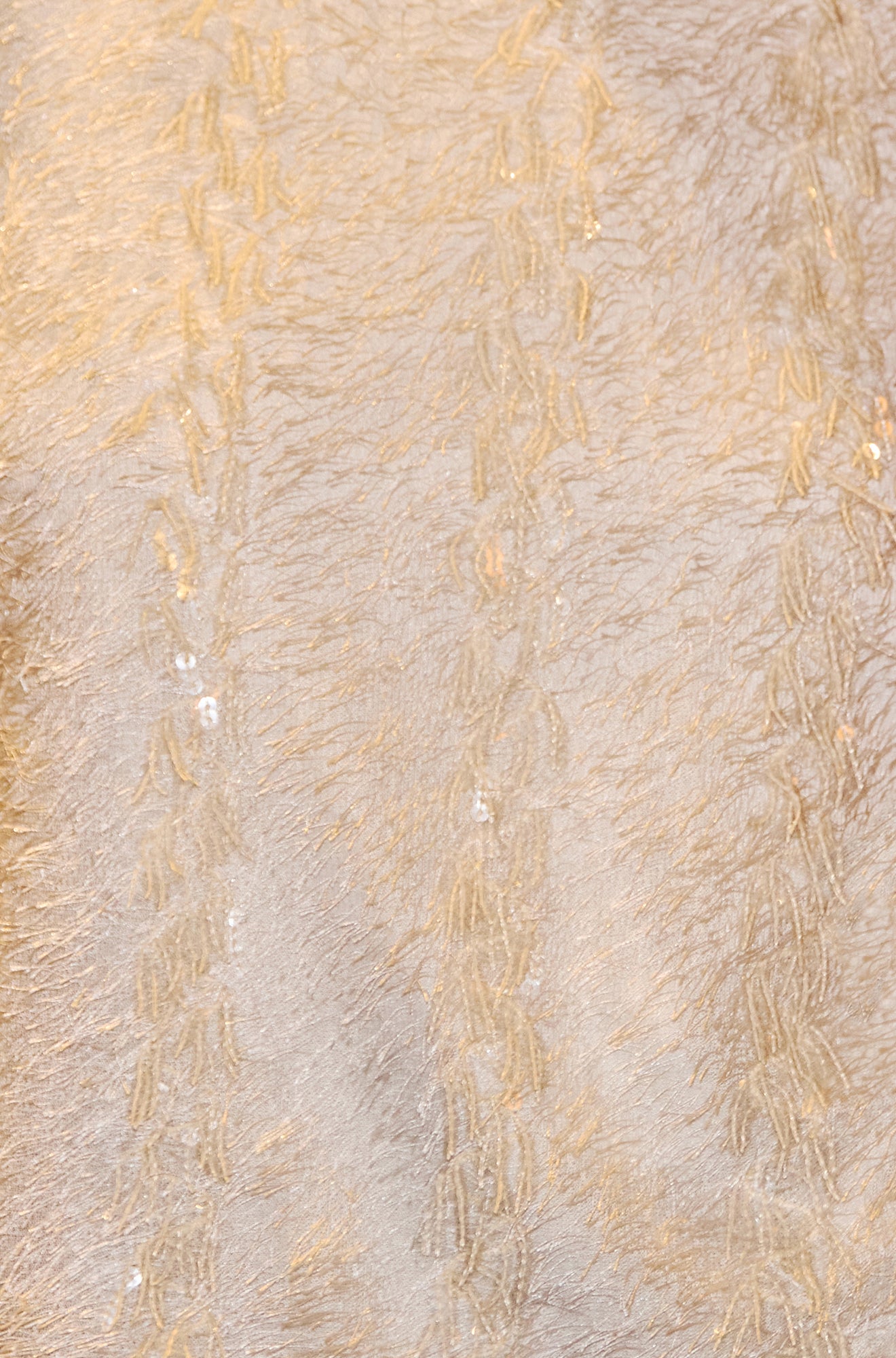 Yumi Ivory Hanging Sequin Long Sleeve Top Top Yumi