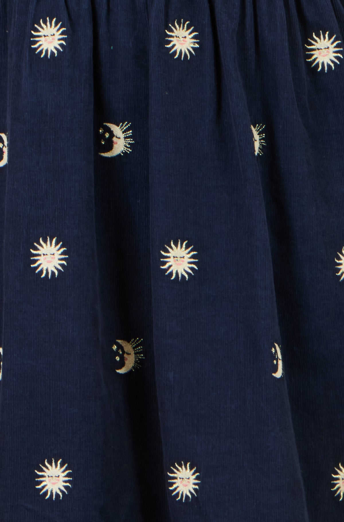 Yumi Navy Cosmic Embroidered Cord Tunic Dress Casual Yumi