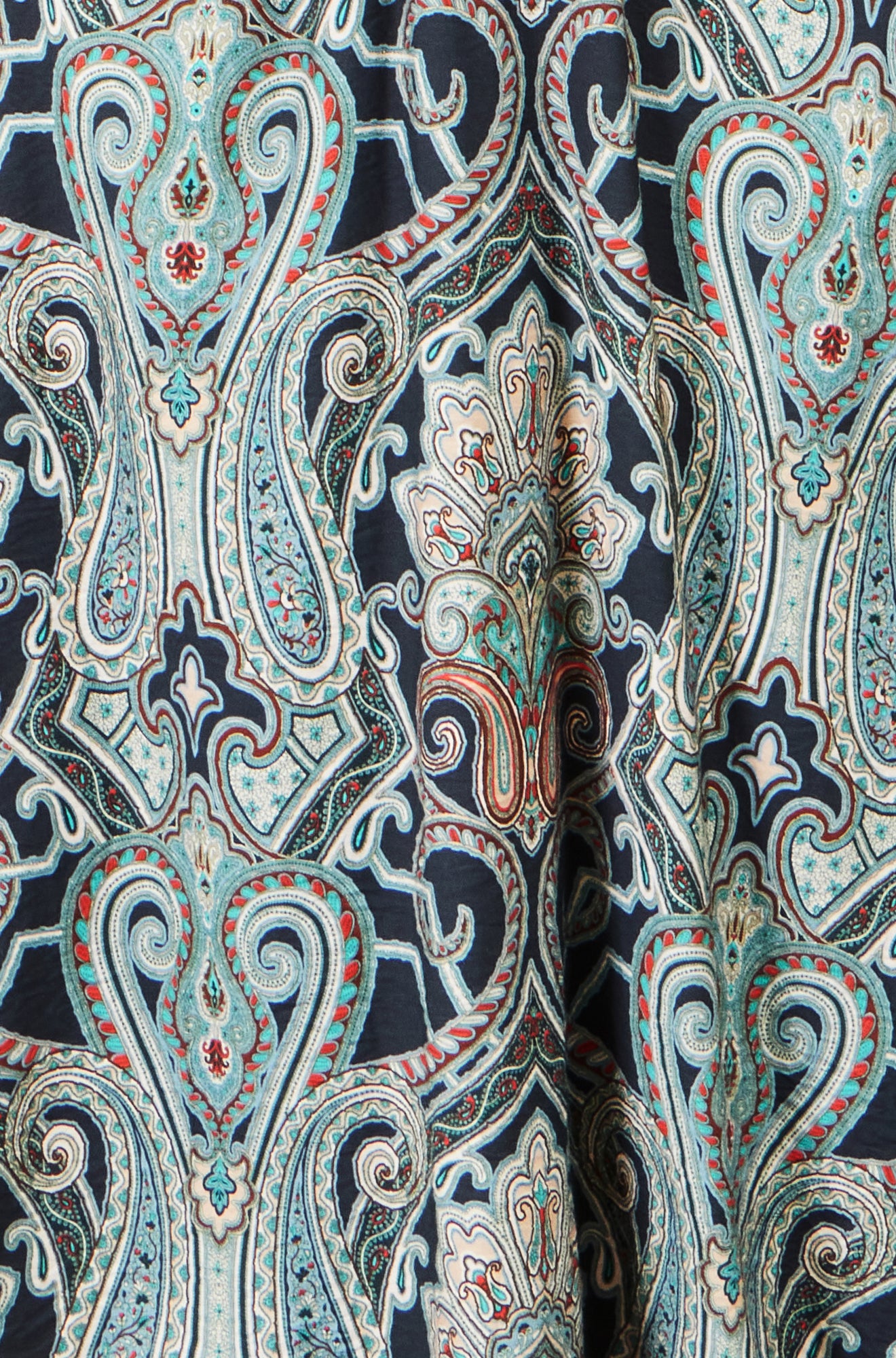 Yumi Green Paisley Print Midi Dress Dress Casual Yumi