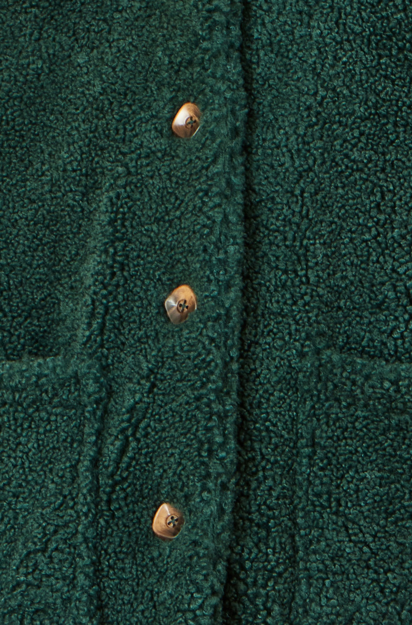 Yumi Green Short Teddy Bear Jacket JACKET Yumi