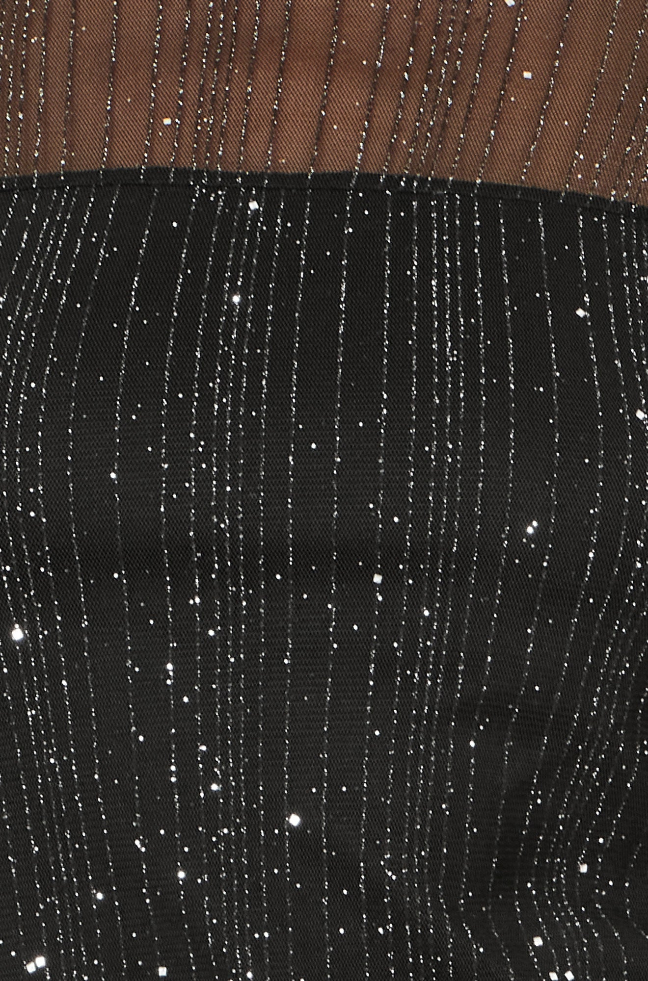 Yumi Black Sparkle Print Mesh Stretch Fitted Top Tops Yumi