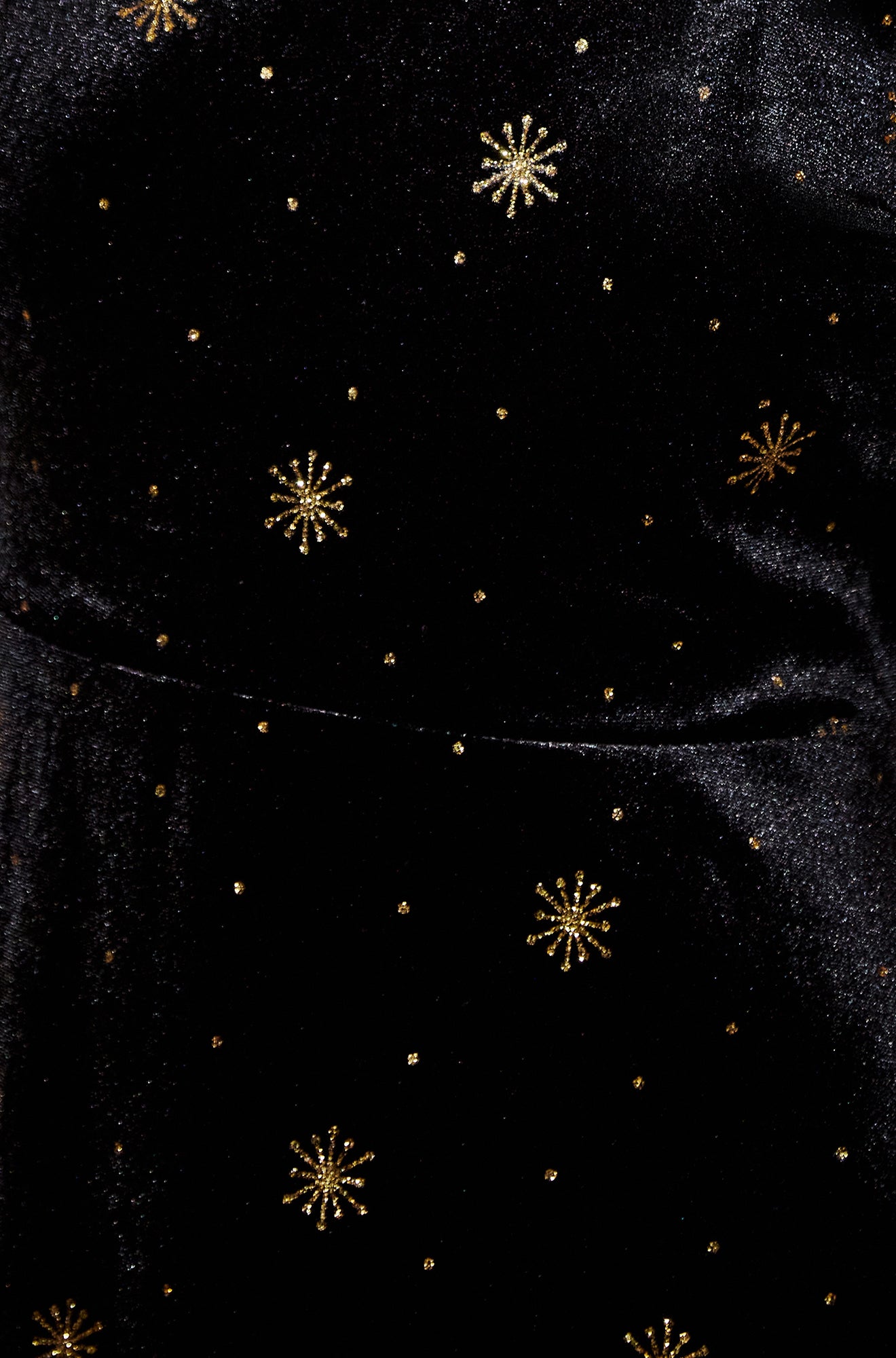 Yumi Black Velvet Midi Dress With Starburst Foil Print DRES Party Yumi