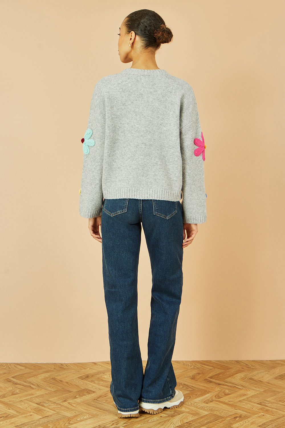 Yumi Blue Dark Wash Stretch Wide Leg Jeans TROUSER Yumi