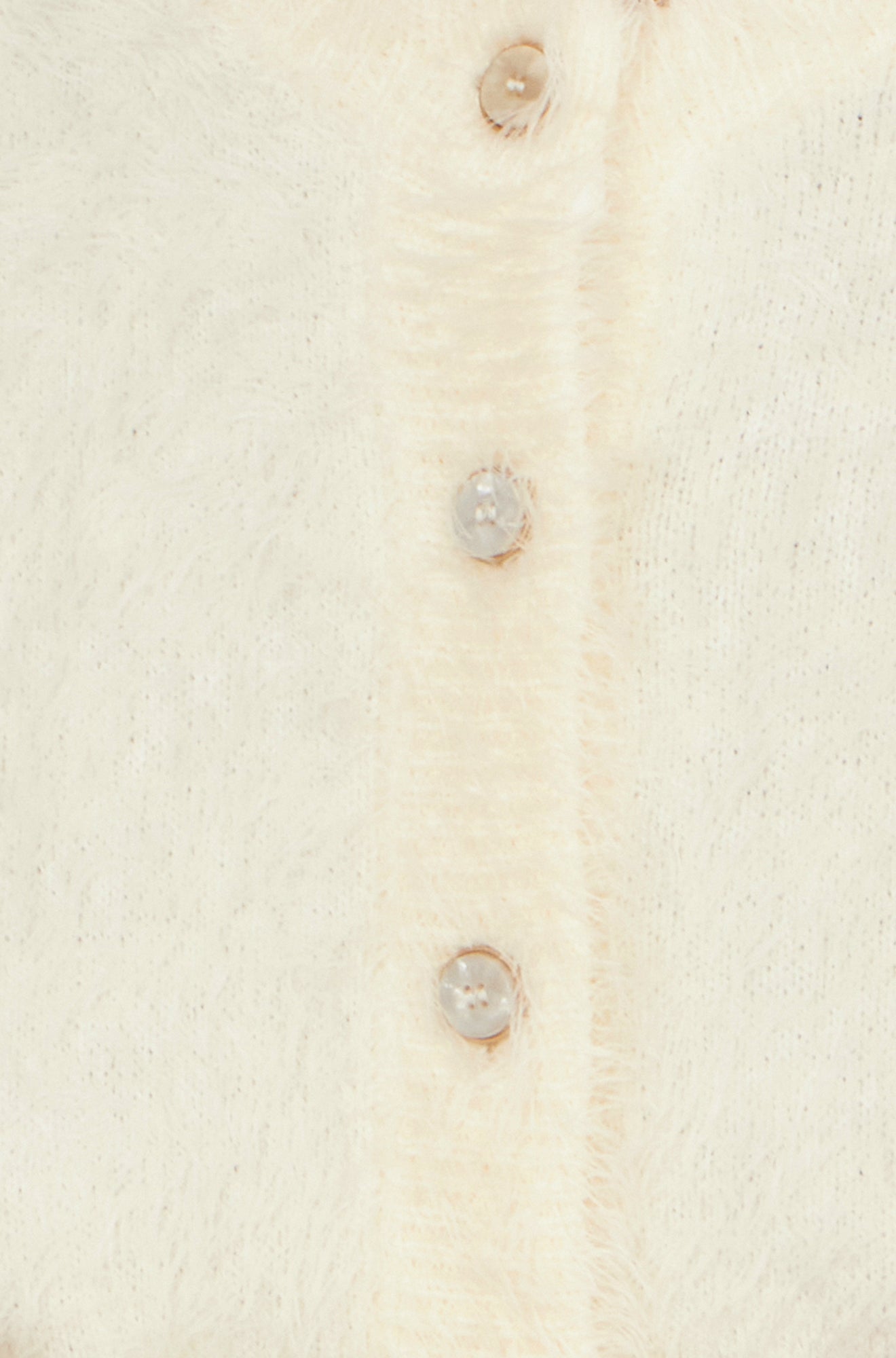 Yumi Ivory Eyelash Knit Cropped Cardigan Knit Cardigan Yumi