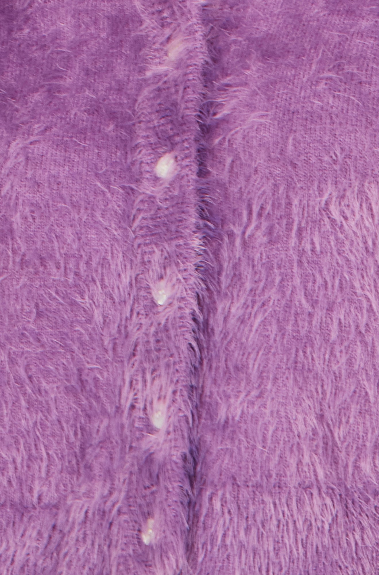 Yumi Lavender Eyelash Knit Cropped Cardigan Knit Cardigan Yumi