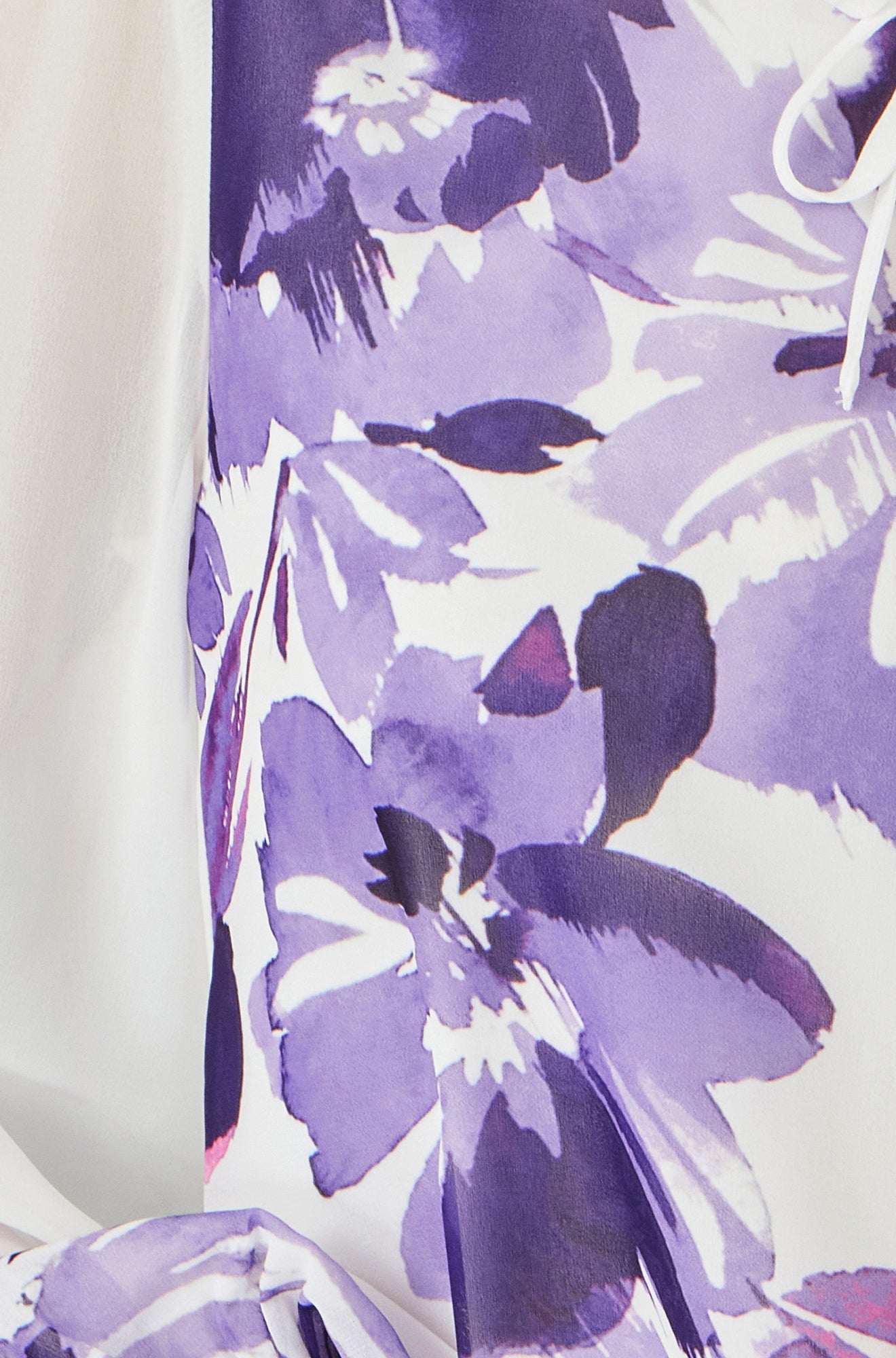 Yumi White Floral Placement Tunic With Keyhole Neckline Dress Occasion Yumi