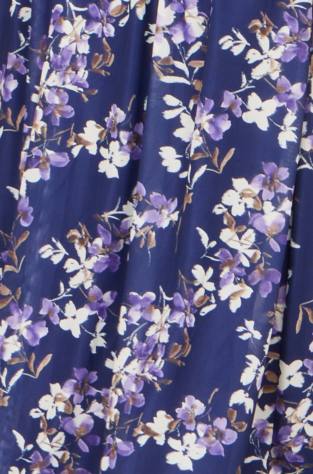 Yumi Navy Blossom Print Mesh Stretch Midi Dress With Pockets Dress Occasion Yumi